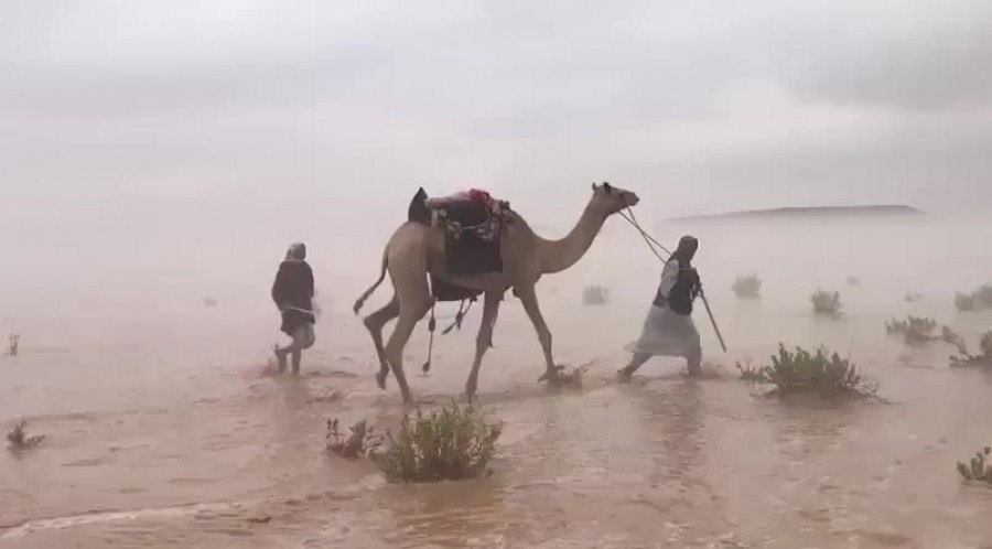 Özönvíz szerű eső árasztotta el a szaúdi sivatagot